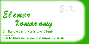 elemer komaromy business card